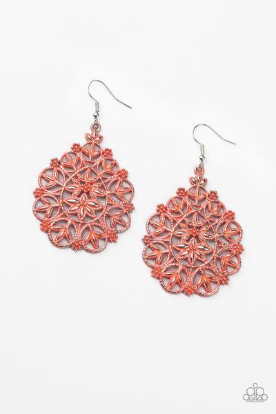 Floral Affair Orange Earring