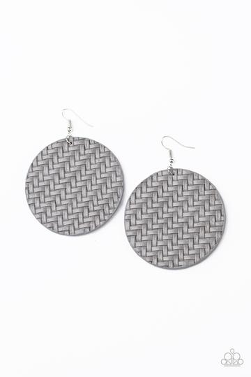 Plaited Plains Silver Earring