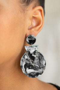 Head Under Watercolors - Black Earrings