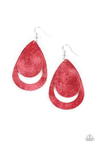 Fiery Firework Red Earring